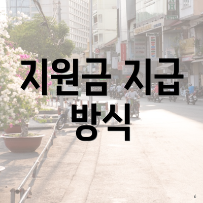 지원금 지급 방식