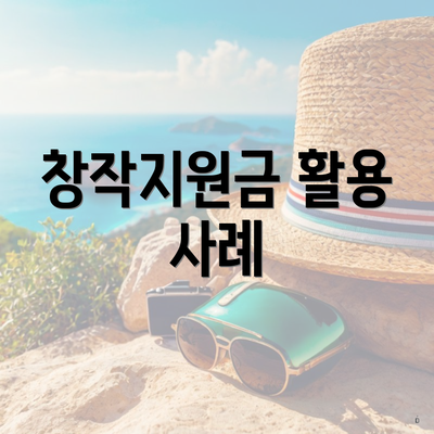창작지원금 활용 사례