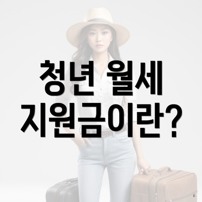 청년 월세 지원금이란?