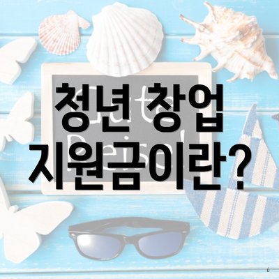 청년 창업 지원금이란?