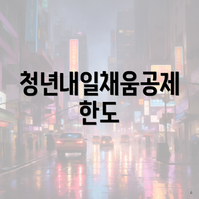 청년내일채움공제 한도