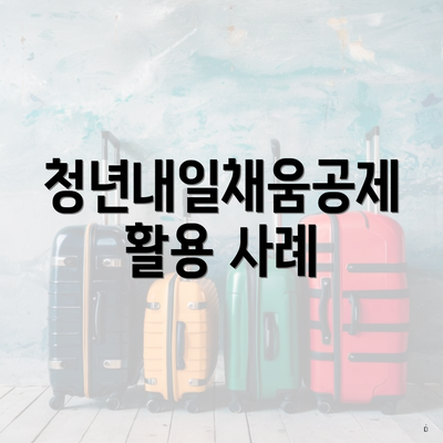 청년내일채움공제 활용 사례