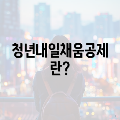 청년내일채움공제란?