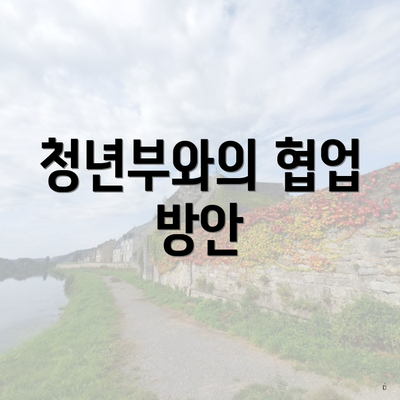 청년부와의 협업 방안