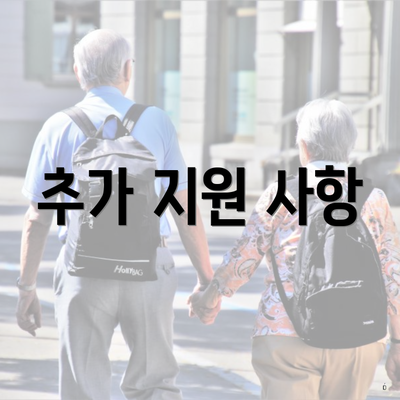 추가 지원 사항