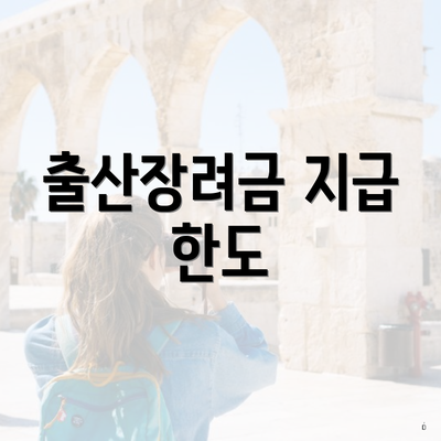 출산장려금 지급 한도