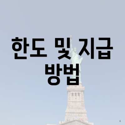 한도 및 지급 방법