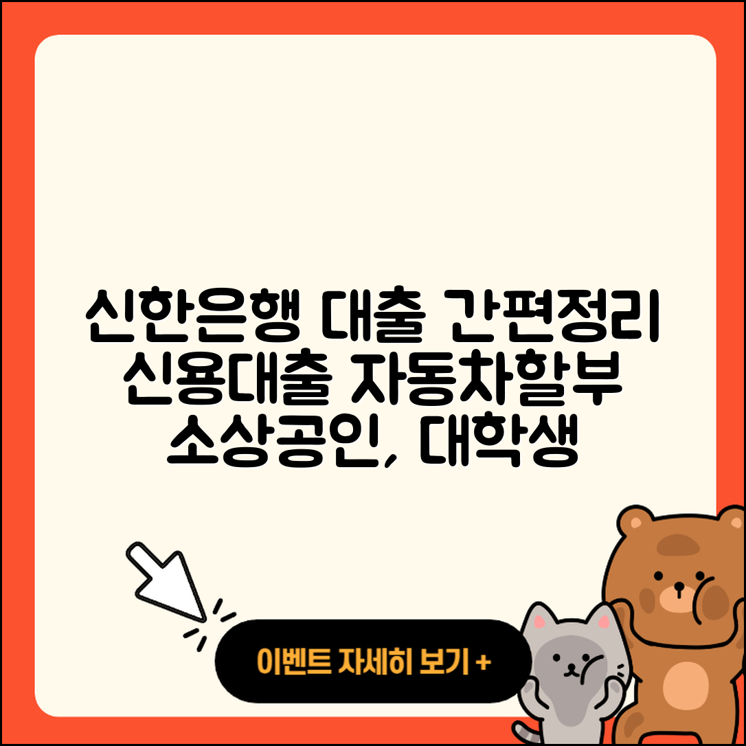 신한은행 신용대출 보증대출 | 연체 | 예적금담보대출 | 계산기 | 한도 | 정책대출 | 긴급생계비대출 | 자동차할부대출 | 필요서류 | 절차 | 비교 | 상환방법 | 거절 | 소상공인대출 | 햇살론 | 대학생대출 | 프리랜서대출 | 새희망홀씨대출 | 주택담보대출 | 상환 | 생활안정자금대출 | 창업대출 | 카드론 | 2025