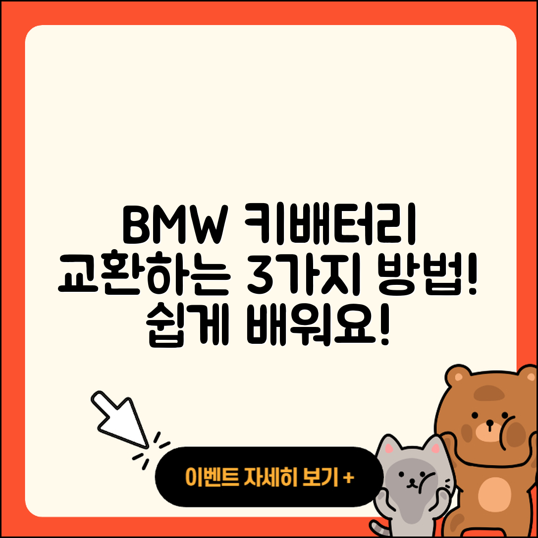 BMW 차키 배터리 교환하는 3가지 방법
