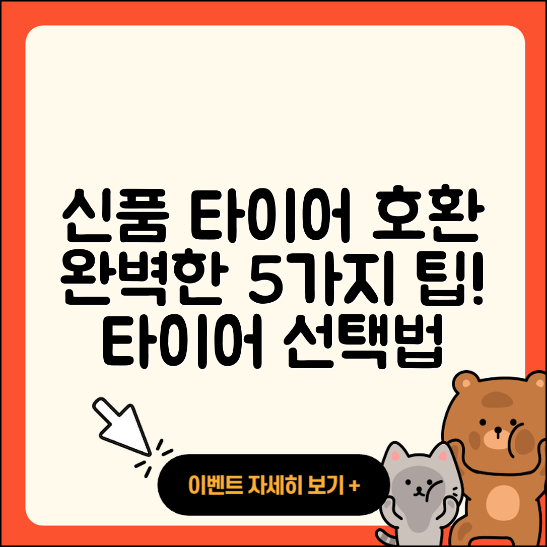 신품 타이어 호환, 완벽한 5가지 선택법